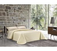Coperta In Pura Lana Vergine Merinos Superwash Alta Densità Prodotto Italiano Calda Ipoallergenica Termoregolatrice Retro In Calda Flanella Bordo In Velluto - Naturale - Matrimoniale