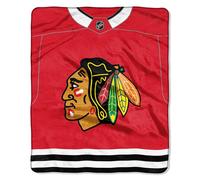 Coperta In Raschel Con Maglia Dei Chicago Blackhawks 50" X 60"