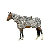Coperta in rete antimosche Zebra con collo alto con possibilità di inserire la s
