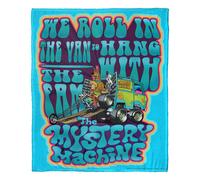 Coperta in seta Scooby Doo Roll in the Van Aggretsuko Comics, 127 x 152 cm (D0102HARDY7.)