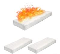 Coperta in spugna di ceramica, 3 pezzi, 30 x 20 cm, fibre di silicato di calcio, magnesio, bioetanolo per camino, interno in gel per camera di combustione (30 x 10 x 1 cm)