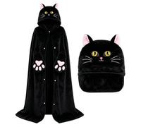 Coperta indossabile con cappuccio Halloween Animal Mantello Wrap Sleep | Coperta indossabile per adulti, per la casa, la stanza dei bambini, il film, la notte, le feste, il campeggio e