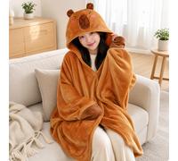 Coperta Indossabile con Cappuccio per tutti Poncho con Cappuccio Calda
