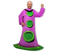 Coperta Indossabile con Maniche Tentacolo Viola, Realizzata in Pile Caldo