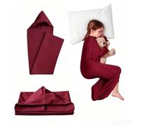 Coperta Indossabile Per Il Sonno, Coperta Rinfrescante Con Terapia Di Abbraccio, Sacco Da Sonno A Compressione, Pod Per Il Sonno In Tessuto Elastico Traspirabile(RED,Small)