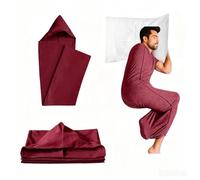 Coperta Indossabile Per Il Sonno, Coperta Rinfrescante Con Terapia Di Abbraccio, Sacco Da Sonno A Compressione, Pod Per Il Sonno In Tessuto Elastico Traspirabile(RED,X-Large)