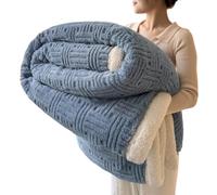 Coperta invernale per letto matrimoniale, spessa, calda coperta in pile di cotone, morbida e accogliente scaldaletto, coperta invernale spessa per il freddo, biancheria da letto in peluche per casa
