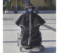 Coperta invernale per sedia a rotelle per adulti, spessa, con scialle, antivento, foderata in pile, comoda copertura per le gambe con cerniera, per gambe e tutto il corpo, calda per pazienti anziani