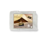 COPERTA ISLANDA in vera pura LANA vergine morbida e calda BEIGE Melange