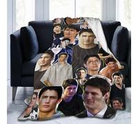 Coperta James Lafferty nei panni di Nathan Scott, morbida e confortevole, in pile caldo, regalo per soggiorno, dormitorio, decorazione per picnic, spiaggia, yoga, divano, letto, campeggio, viaggi,