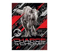 Jurassic World Pile Coperta Dinosauro Charge & Chomp Morbido Divano Letto