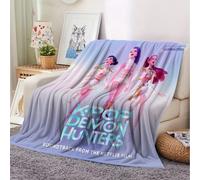 Coperta K-Pop Demon Hunters Coperta calda in flanella anime Regalo per fan adatta per la casa, il tempo libero, il campeggio, il viaggio, la coperta multifunzionale