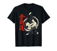 Coperta Kanji Giapponese retrò Aikido Arti Marziali Maglietta