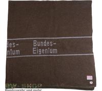 COPERTA LANA ORIGINALE ESERCITO TEDESCO MARRONE 210x200 BW COPERTA ESERCITO C...