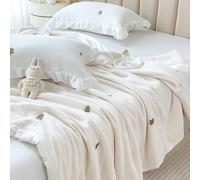 Coperta leggera e rinfrescante per tutte le stagioni per chi suda durante il sonno, trapunta queen size, trapuntata a freddo, perfetta per la sudorazione notturna, 150 x 200 cm (G 1,5 kg)