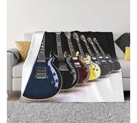 Coperta leggera e super morbida con chitarra elettrica, coperta in micropile accogliente e calda, decorazione per la casa, per divano, letto, soggiorno, 152 x 127 cm
