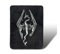 Coperta Leggera In Fleece Con Emblema Del Drago Di Skyrim | 45 X 60 Pollici