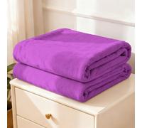 Coperta Leggera Matrimoniale 50 x 200 cm Calda e Morbida Coperta da Letto Ottima per Inverno per Letto/Divano/Sedia e Divano, Porpora