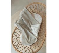 Coperta Lettino 140x100 Honey In Bambù Organico + Spugna Peluche Oyser Grey