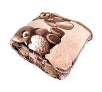 Tata Home Coperta Plaid Morbida Coperta Pile Super Calda Invernale Plaid Divano Flanella Retro Agnellato Sherpa 3 Misure 5 Disegni (Teddy Beige, Plaid 127x152 cm)