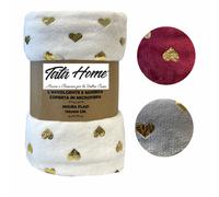 Coperta Letto Pesante Pile Plaid Pile Divano Calda Invernale CUORI ORO