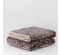 Coperta maculata in Pile Animalier Leopardato Plaid 130x160 cm linea oro sherpa