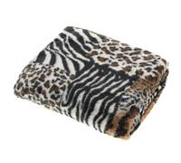Coperta maculata in Pile Animalier Zebrato Tigrato Leopardato Plaid 130x160 cm