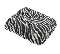 Coperta maculata in pile Animalier Zebrato Tigrato Leopardato plaid 130x160 cm (Zebrato)