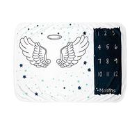 Coperta Mensile per Neonato, Design Floreale in Corno di Cervo, Flanella Super Morbida per Bambina (#2)