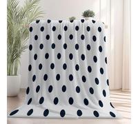 Coperta Minimalista a pois geometrici Pile Divano Morbida Coperte per Letto Singolo Matrimoniale Blu navy Soffice e Calda Coperta Pile Invernale per Bambini Adulti 220 x 240 cm