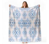 Coperta Modello Stile Europeo Lusso Pile Divano Morbida Coperte per Letto Singolo Matrimoniale Blu navy Avorio Bianco Soffice e Calda Coperta Pile Invernale per Bambini Adulti 220 x 260 cm