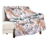 Coperta morbida a forma di canguro, koala, struzzo, tropicale, calda e accogliente, in flanella, comoda coperta autunnale per divano, letto, per tutte le stagioni, per donne e uomini, leggera, decoraz