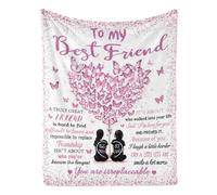 Coperta morbida con scritta in inglese "To My Best Friend", regalo unico per la migliore amica, 152 x 127 cm