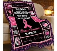 Coperta morbida e calda e accogliente per la consapevolezza del cancro al seno, in pile ultra peloso, con farfalla, regalo per gli amici di ottobre dopo l'intervento chirurgico, 203,2 x 152,4 cm