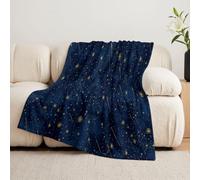 Coperta morbida e calda e moderna, 100 x 130 cm | Coperta in pile come copridivano, copriletto, stelle cadenti e pois, coperta per soggiorno, per bambini, ragazzi e ragazze