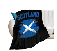 Coperta morbida e leggera in flanella con bandiera della Scozia, per letto, divano, tutte le stagioni, 76,2 x 101,6 cm/101,6 x 127 cm/127 x 152,4 cm/152,4 x 203,2 cm