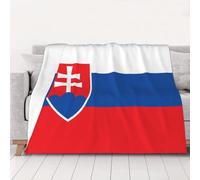 Coperta morbida in flanella con bandiera della Slovacchia, perfetta per letto, divano e viaggi, adatta per tutte le stagioni, 4 misure