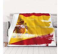 Coperta morbida in flanella con bandiera della Spagna, perfetta per letto, divano e viaggi, adatta per tutte le stagioni, 4 misure