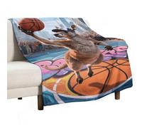 Coperta morbida per divano, coperta leggera in flanella per divano, canguro che si tuffa in campo, coperta decorativa calda e accogliente per autunno e inverno, 30"x40"