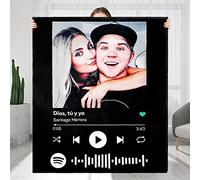 Coperta musicale Spotify personalizzata regalo per donne uomini, foto personalizzate regalo per papà mamma bambino, per moglie marito amico, miglior regalo di compleanno