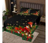 Coperta natalizia con fiocco di neve e albero di Natale, copriletto, a tema natalizio, trapuntata di lusso, per capodanno e camera da letto240x220cm