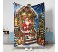 Coperta natalizia con gatti del Bengala, 101 x 127 cm, morbida e accogliente coperta in flanella per divano, letto, spiaggia, viaggi, decorazione natalizia per la casa e il divano