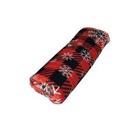 Coperta natalizia modello Xmas Tartan Flakes con fiocchi di neve per cani e gatt