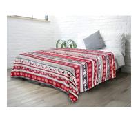 Coperta natalizia PAVILIA | Coperta in pile con renne e fiocchi di neve | Morbida e calda coperta invernale per cabina, 1 piazza e mezza 60x80 (r