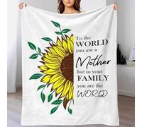 Coperta natalizia To The World You Are A Mom, calda e morbidissima, per letto per amanti, marito, moglie, donne e uomini, 150x200 cm