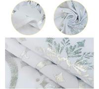 Coperta per albero di Natale, coperta per albero di Natale con calza di Natale, gonna per albero di Natale con motivo a fiocchi di neve, cop