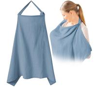 Coperta per Allattamento Darryy Copri Seno per Allattamento, Grembiule per Allattamento, 75 * 95cm, Velo Allattamento, Poncho Allattamento Neonato, Scialle Privacy Allattamento (Blu)