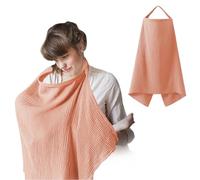 Coperta per Allattamento Darryy Copri Seno per Allattamento, Grembiule per Allattamento, 75 * 95cm, Velo Allattamento, Poncho Allattamento Neonato, Scialle Privacy Allattamento (Rosa)