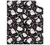 Coperta per bambini con fantasmi di Halloween (40 x 30) - Coperta super morbida, coperta per passeggino, culla per neonati, anche per cuccioli