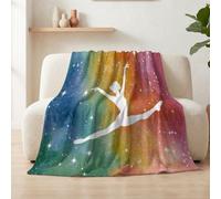 Coperta per bambini, motivo ragazza da sogno, per divano e letto | Morbida coperta in flanella, coperta per ginnastica, sport, luce stellata, per ragazzi e ragazze, multicolore